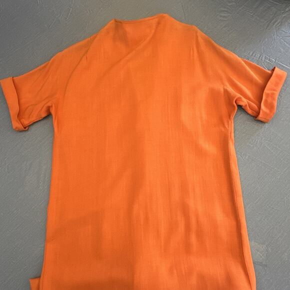 80s Fred Rothschild Orange Dress Fits M-L Western Screen Costume Hollywood - Picture 14 of 16